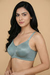 Zivame Padded Non Wired 3/4th Coverage Tshirt Bra - Silver Blue — thumbnail 2